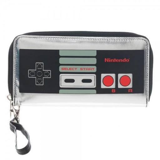 Bioworld - Portefeuille avec fermeture éclaire  -  Manette Nintendo
