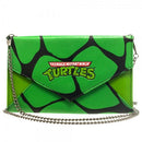 Bioworld - push button leather wallet with chain - Teenage mutant ninja Turtles
