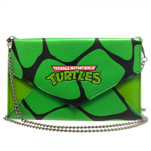 Bioworld - push button leather wallet with chain - Teenage mutant ninja Turtles