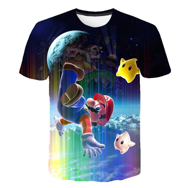 T-SHIRT - SUPER MARIO GALAXY - Mario floats (Children size / 7-8 years old)