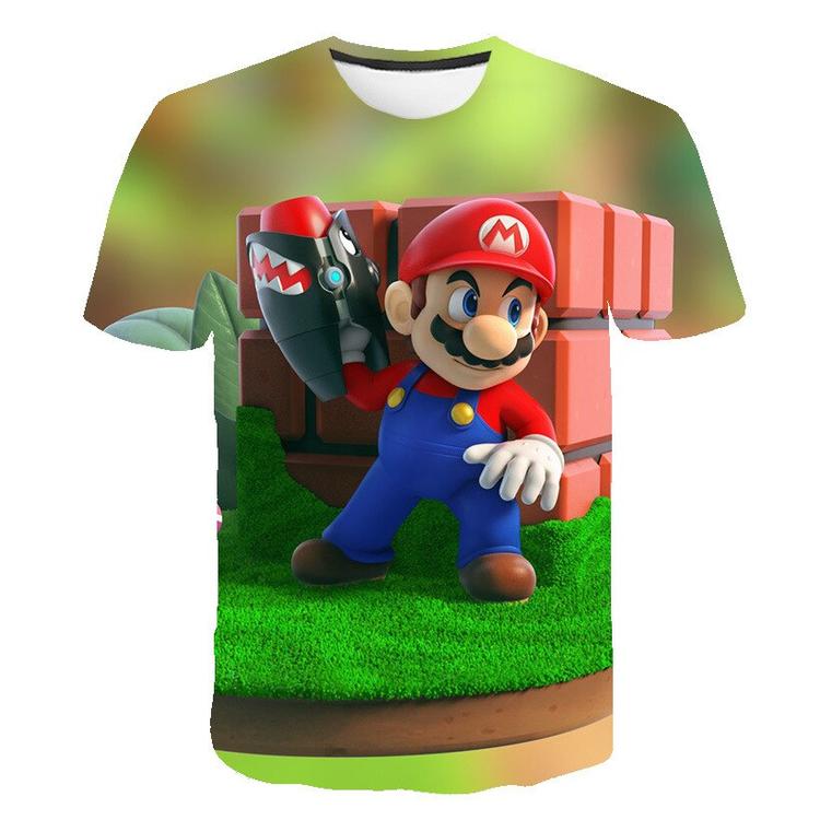 Mario + Rabbids: Kingdom Battle T-Shirt (Kids Size / Ages 6) (Fuzzy Printed Image)