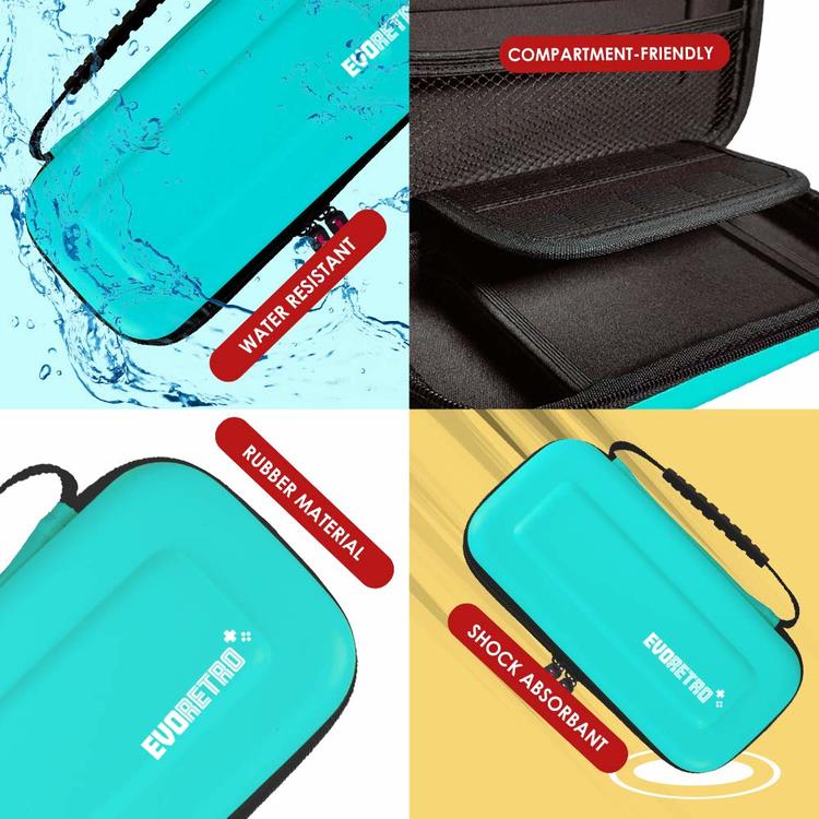 Evoretro - Étui de voyage pour Nintendo Switch Lite  -  Turquoise