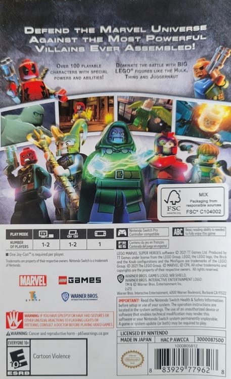 Lego Marvel Super Heroes (usagé)