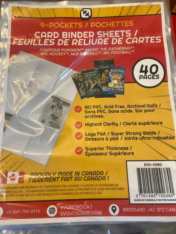 EvoRetro - 40 pages with 9 binder pockets