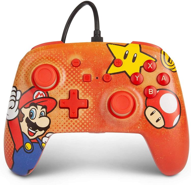 Power A - Manette avec fil Optimisé pour Nintendo Switch  -  Super Mario - Rouge