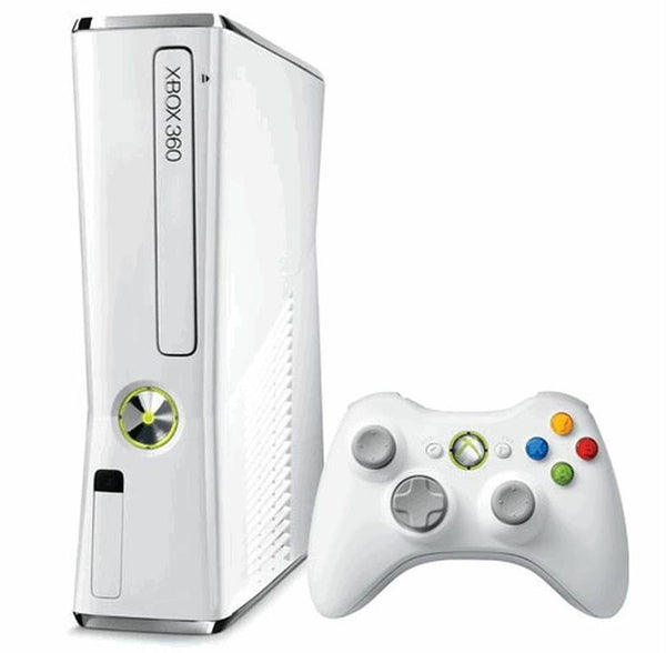 Microsoft Xbox 360 Model 2 (SLIM) - White / Chrome - 60GB (used)