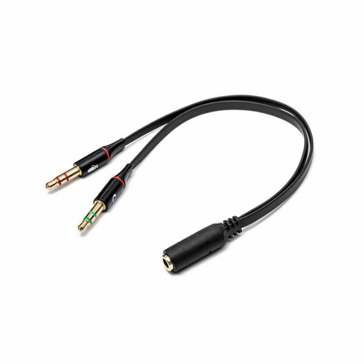 Adaptateur Y pour casque d'écoute  -  1X 3.5mm Femelle vers 2X 3.5mm Mâle