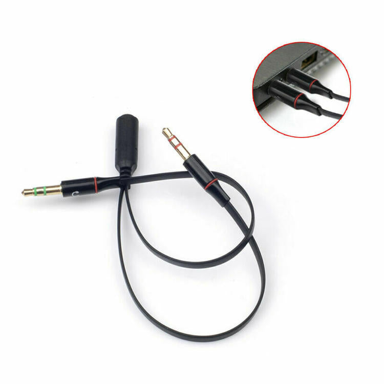 Adaptateur Y pour casque d'écoute  -  1X 3.5mm Femelle vers 2X 3.5mm Mâle