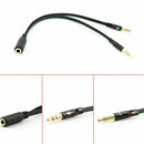 Headphone Y Adapter - 1X 3.5mm Female to 2X 3.5mm Male