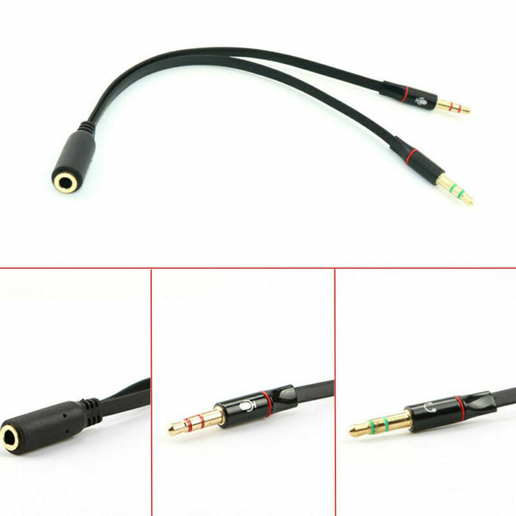 Adaptateur Y pour casque d'écoute  -  1X 3.5mm Femelle vers 2X 3.5mm Mâle