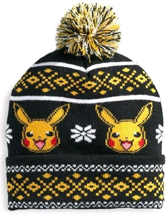 Tuque de Pokémon  -  Pikachu noire et jaune