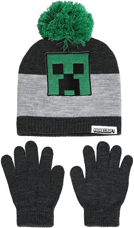 Minecraft beanie with gloves - Creeper