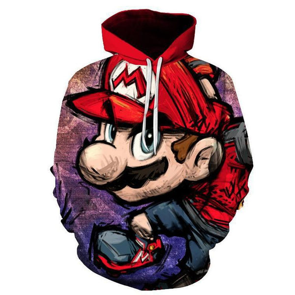 Sweat-shirt à capuche de Super Mario Bros.  ( Grandeur Adulte - L )