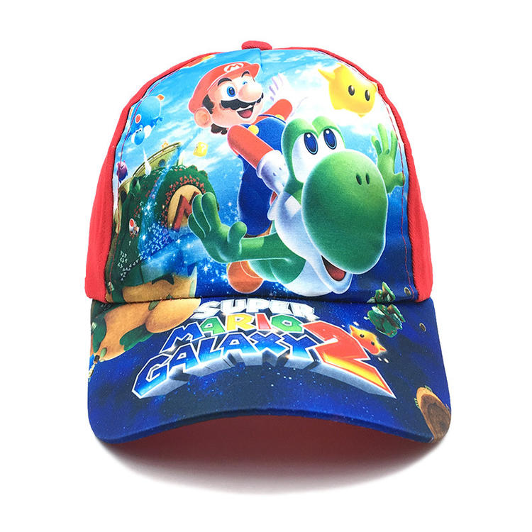 SUPER MARIO BROS Adjustable Pre-Curved Cap. - Super Mario Galaxy 2 - Red (Child size)
