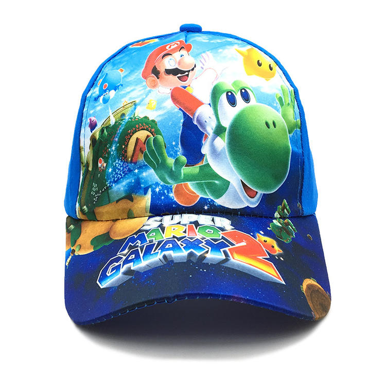 Casquette Pré-Courbée ajustable de Super mario Galaxy 2 - Bleu