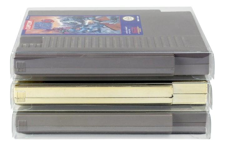 Evoretro - 25 protecteurs en plastique 0.40mm pour cartouche Nintendo Entertainement system ( NES )  - Transparent