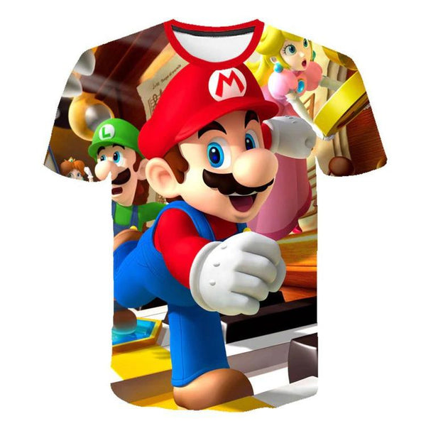 T-shirt de Super Mario Bros. avec Mario, Luigi et Peach  ( Grandeur enfants / 5 ans )