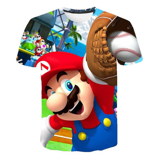 T-shirt de Super Mario Bros.  -  Baseball  ( Grandeur enfants / 6 ans )