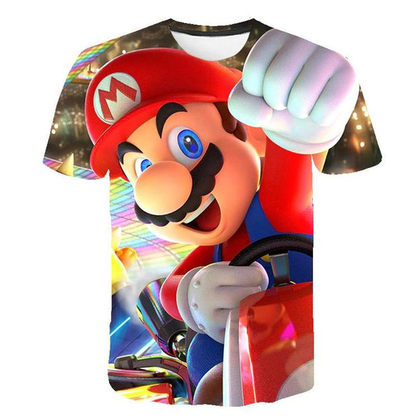 T-shirt de Super Mario Bros.  -  Mario Kart  ( Grandeur enfants / 7-8 ans )