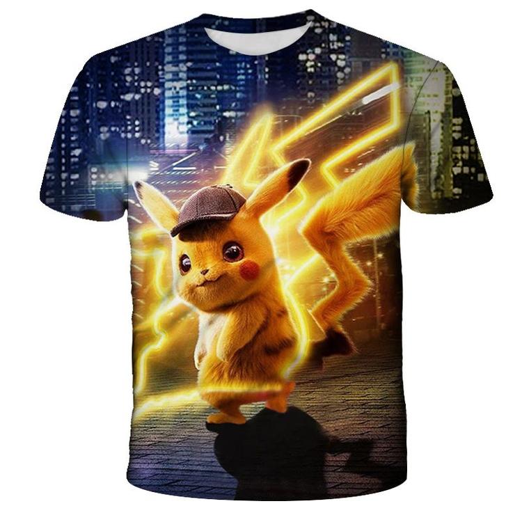 pokemon t-shirt - detective pikachu (kids size / 11-12 years old)