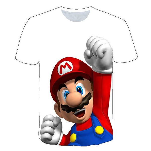 Super Mario Bros white t-shirt with Mario (Children size / 7-8 years old)