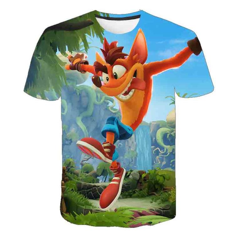 T-shirt de Crash Bandicoot en forêt   ( Grandeur enfants / 11-12 ans )