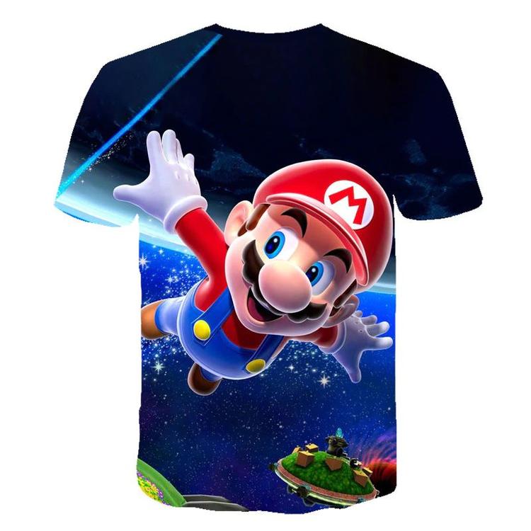 T-shirt de Super Mario Galaxy avec Mario qui vole  ( Grandeur enfants / 11-12 ans )