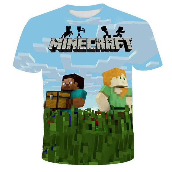 T-shirt de Minecraft   ( Grandeur enfants / 7-8 ans )