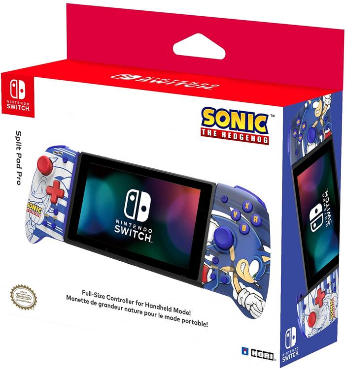 Hori - Manette grandeur nature pour le mode portable Nintendo Switch  -  Split pad pro Sonic The Hedgehog