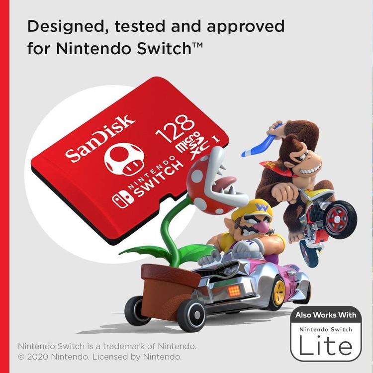 SanDisk - Carte mémoire microSDXC Super Mario bros pour Nintendo Switch - 128GB