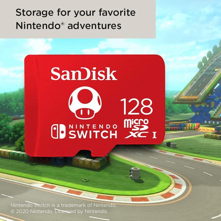 SanDisk - Super Mario bros microSDXC memory card for Nintendo Switch - 128GB