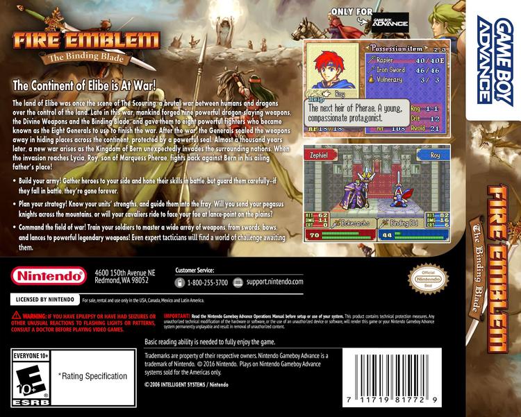 FIRE EMBLEM - THE BINDING BLADE ( Cartridge only ) ( reproduction ) (used)