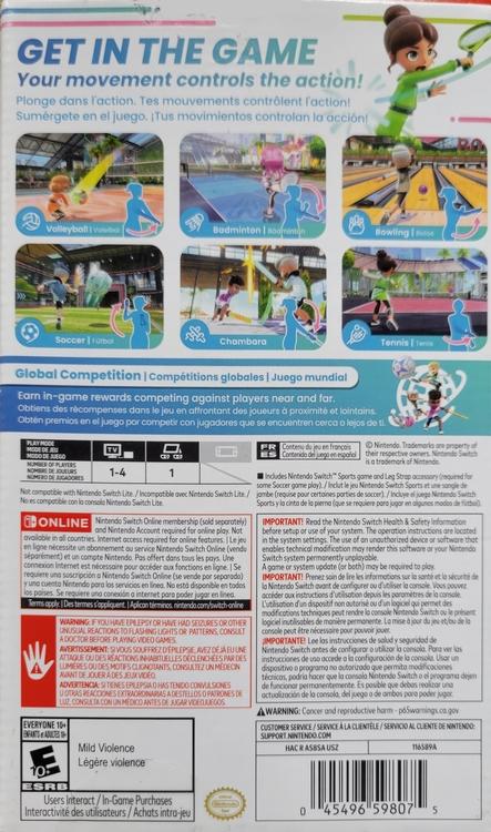 NINTENDO SWITCH SPORTS WITH LEG STRAP