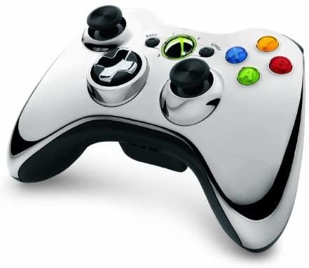 Microsoft - Official Wireless Controller for Xbox 360 - Chrome Series Special Edition - Silver ( Box included ) (used)