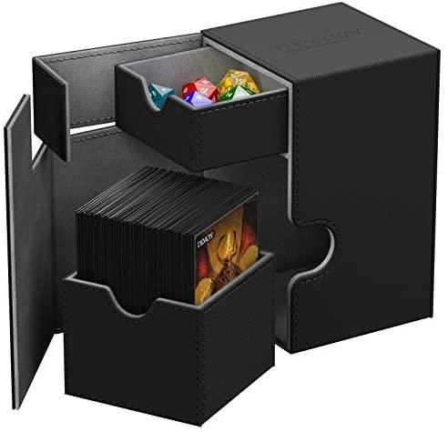 Ultimate Guard - boîte de deck de 100+ cartes  -  Flip'n'tray Xenoskin  -  Noire