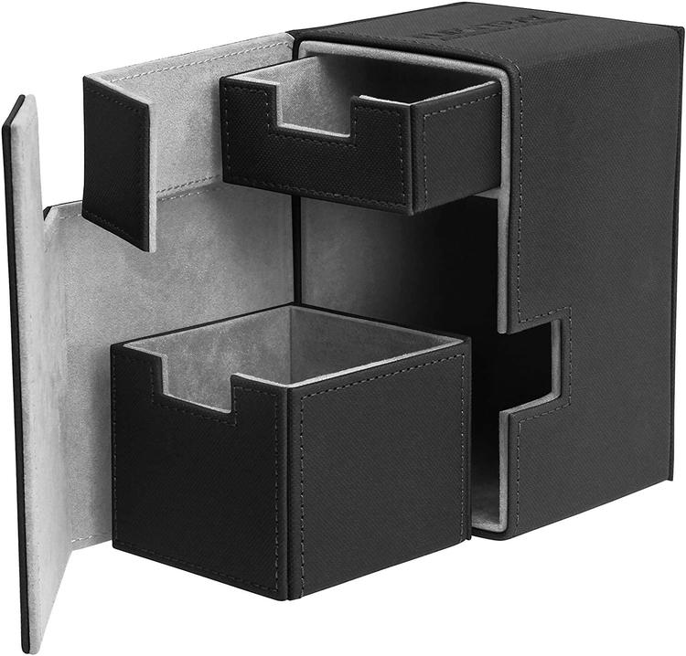 Ultimate Guard - boîte de deck de 100+ cartes  -  Flip'n'tray Xenoskin  -  Noire