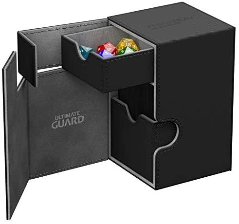 Ultimate Guard - boîte de deck de 100+ cartes  -  Flip'n'tray Xenoskin  -  Noire