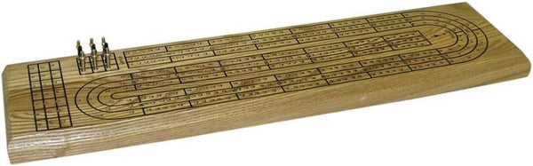 Cribble game in natural oak wood - 3 lanes