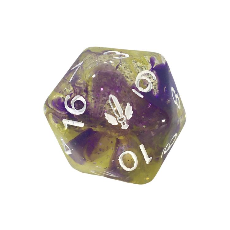 Role 4 initiative - Set of 15 polyhedral dice - Paladin's Oath spread with symbol