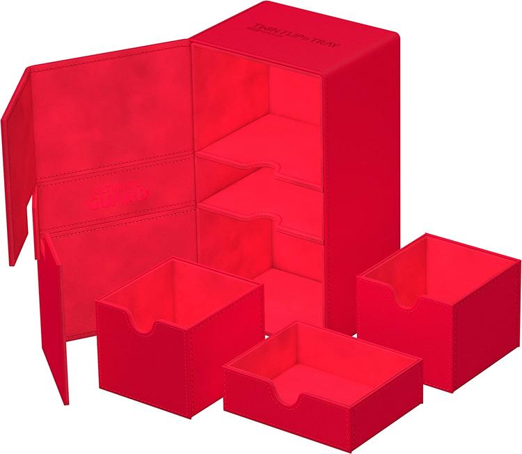 Ultimate Guard - 200+ Card Deck Box - Twin Flip'n'tray Xenoskin - Red