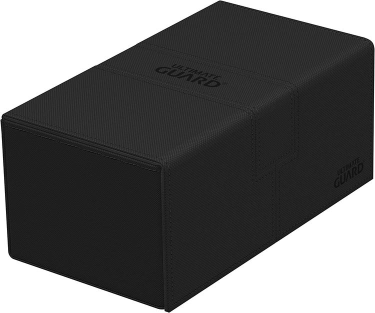 Ultimate Guard - 200+ Card Deck Box - Twin Flip'n'tray Xenoskin - Single Color Black