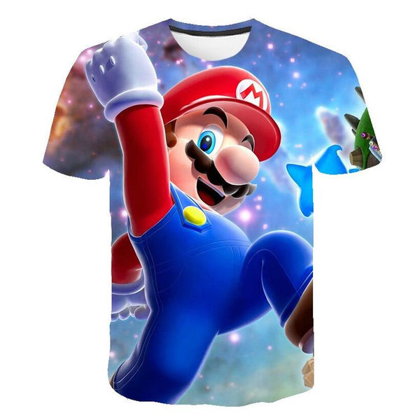 Super Mario Galaxy t-shirt with Mario (kids size / 7-8 years old)