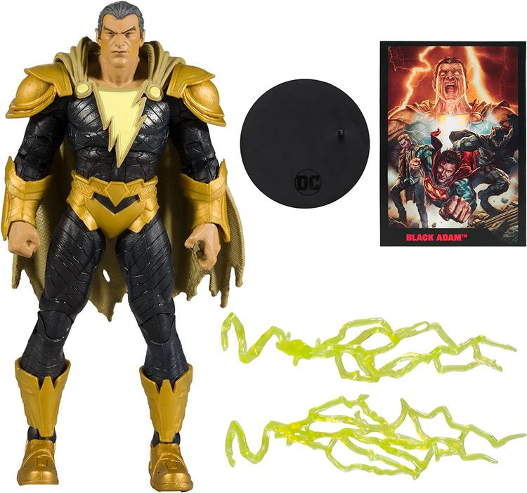 McFarlane - DC Direct - Figurine DC de 17.8cm  -  DC Black Adam Comic inclus  -  Black Adam