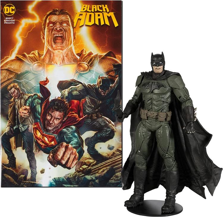 McFarlane - DC Direct - Figurine DC de 17.8cm  -  DC Black Adam Comic inclus  -  Batman