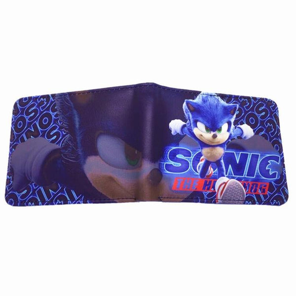 Portefeuille à deux volets bleu de Sonic The Hedgehog