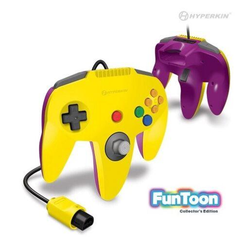 Hyperkin - captain premium funtoon collector's edition controller for Nintendo 64 - yellow and purple