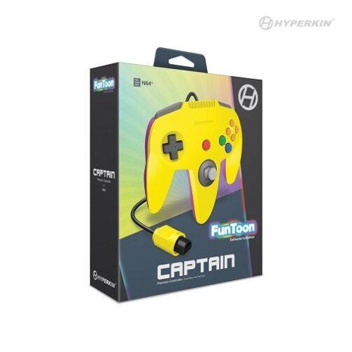 Hyperkin - manette captain premium édition de collection funtoon pour Nintendo 64  -  jaune et violet