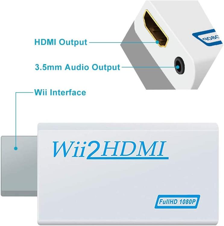 Wii to HDMI Converter for Nintendo Wii / Wii U