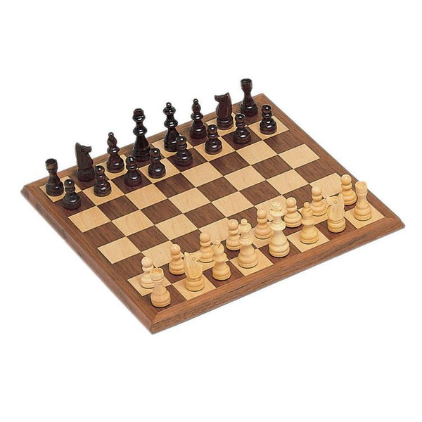 12 inch Walnut wood chess set