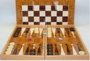 19 Inch Burl Wood Decoupage Style Folding Backgammon Set